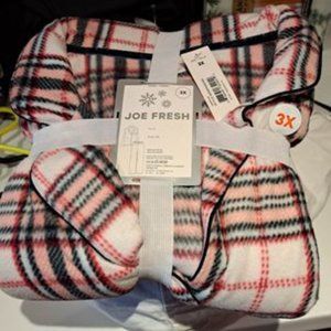 3X pajama button down top and bottom set NWT